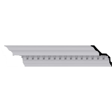 Ekena Millwork 5"H x 5"P x 7 1/8"F x 94 1/2"L Dentil Crown Moulding MLD05X05X07DE